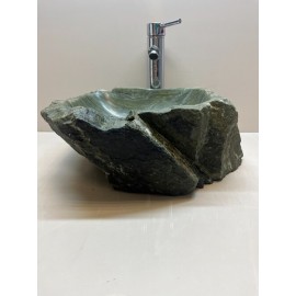 Раковина накладная из натурального камня змеевик (38х40х15см) RK-126