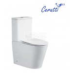 Унитаз напольный Ceruttispa Piera Tornado CT10560 безободковый, с сиденьем микролифт, белый